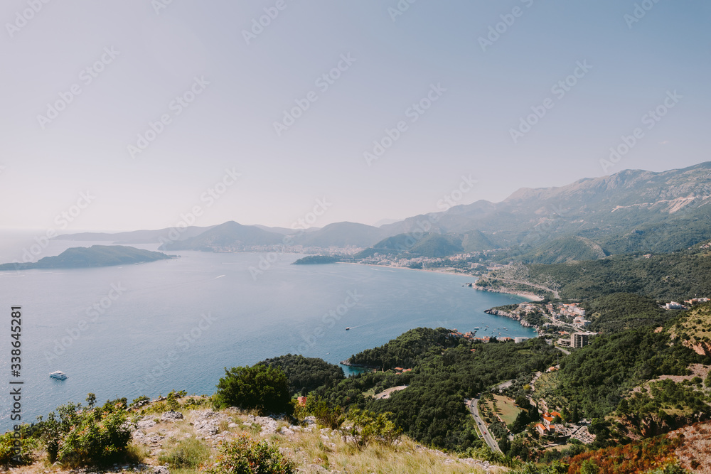 sea view with mountains in budva