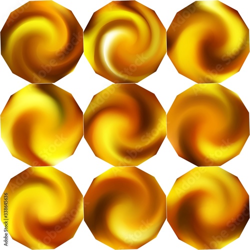 Collection of polygonal colored backgrounds.