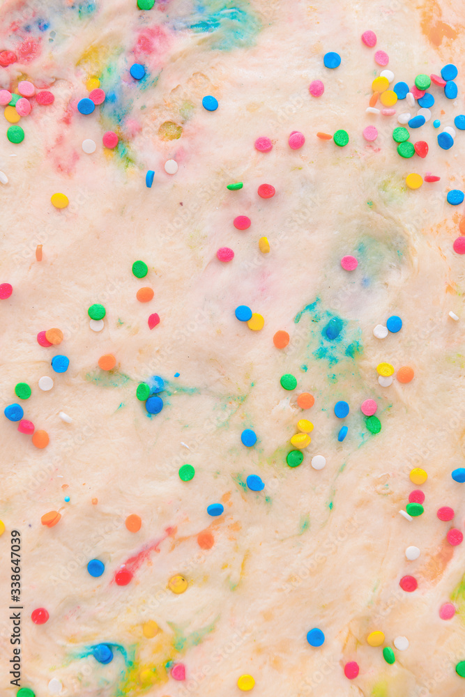 Texture of sweet dough, closeup Texture of sweet dough, closeup