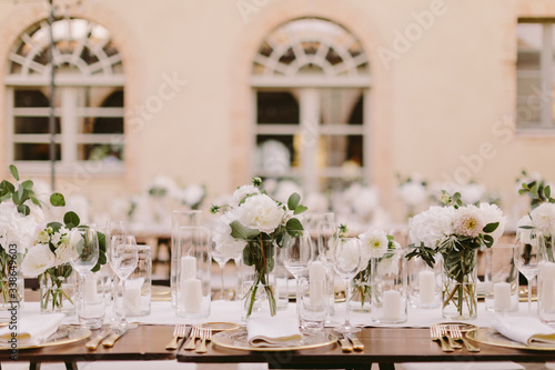 wedding reception party banquet table coverage