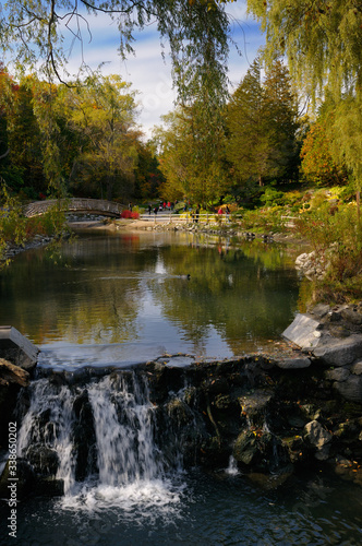 Photography Waterfall on Wilket Creek in Edwards Gardens North York Toronto in the Fall