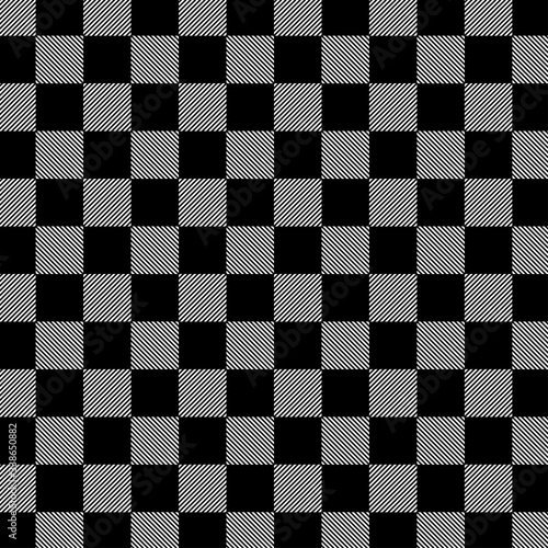 Tartan Black and white Lumberjack Plaid Seamless Pattern