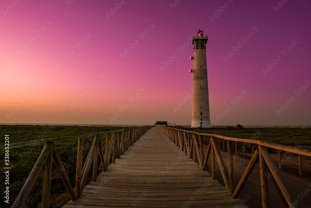 lighthouse in fuerteventura, spain.
