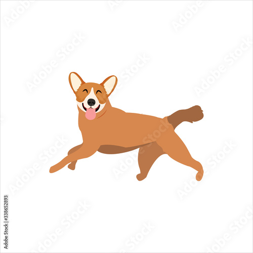 Funny dog clip art illustration with cartoon style