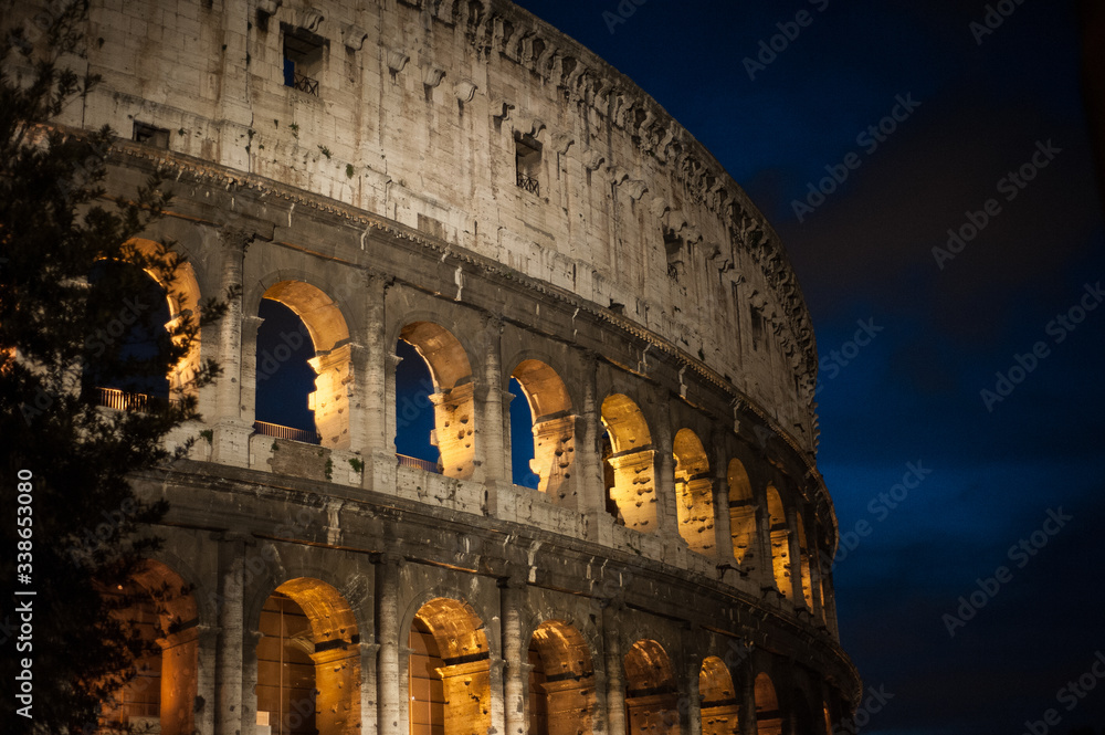 colosseum at night