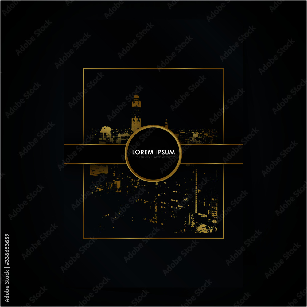 Abstract Luxury black and gold Background