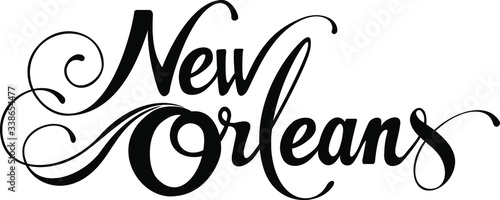 New Orleans - custom calligraphy text