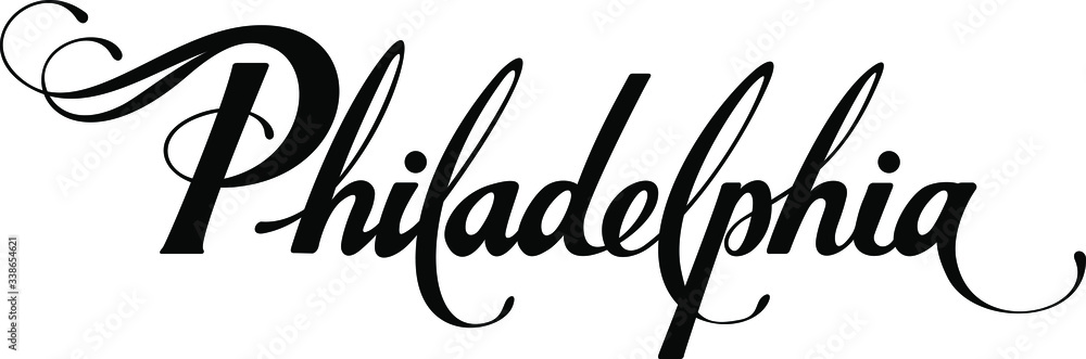 Philadelphia - custom calligraphy text Philadelphia - custom calligraphy text