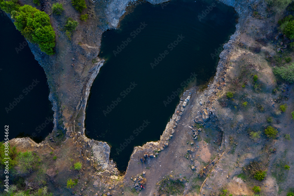 Top view of a quarry