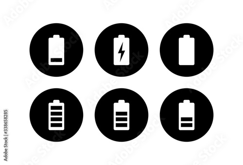battery icons set. Battery vector icon
