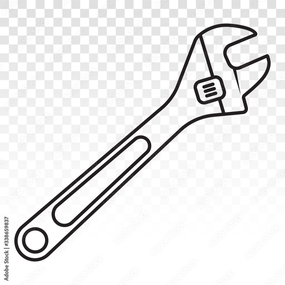 Seamless pattern background of adjustable wrench Vector Image