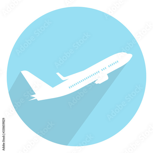 airplane / aeroplane aviation vector flat icon for apps or websites