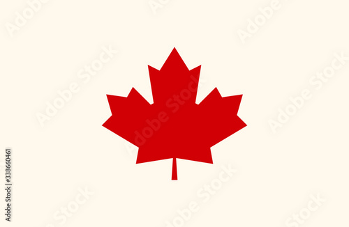 Maple leaf Vector Icon, Canada, Red, Unique Design