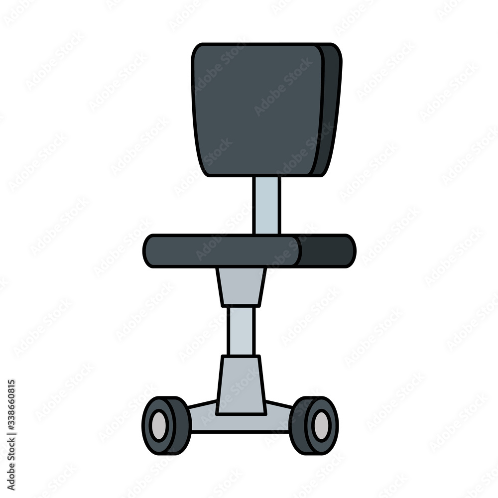 chair office with wheels isolated icon vector illustration design chair office with wheels isolated icon vector illustration design