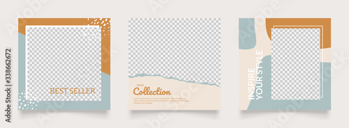 social media post banner for fashion sale promotion. instagram and facebook square frame poster. vector illustration