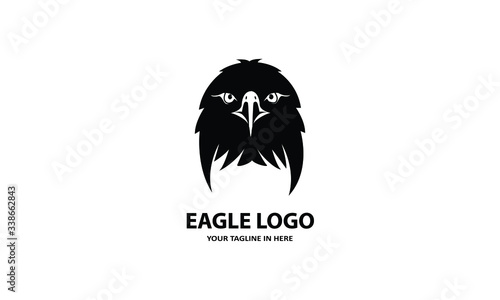 siluet Elang sederhana, cocok untuk simbol bisnis atau logo	