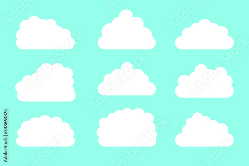 EPS 10 vector. Set of clouds. Good design elements for projects.