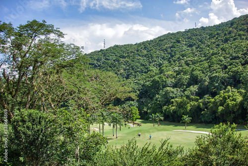 View of a golf course in Caracas (Venezuela).