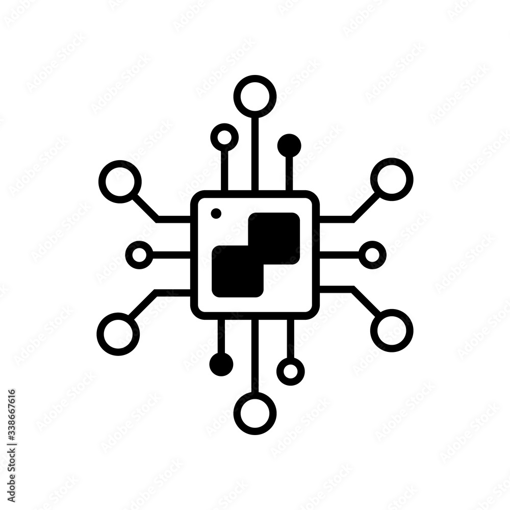 chip isolated minimal icon. chip isolated minimal icon.