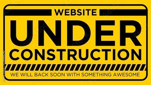 Under Construction Sign Website Development 4K size Background