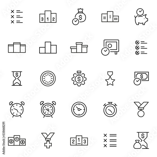 Icon set of productivity.