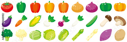 野菜アイコンセット-Vegetable vector icon