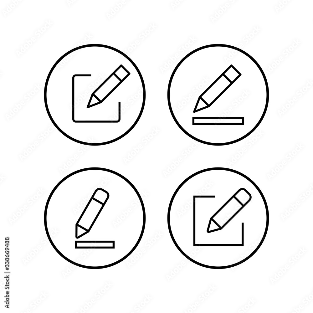 Edit icons set. Pencil icon. sign up Icon vector Edit icons set. Pencil icon. sign up Icon vector