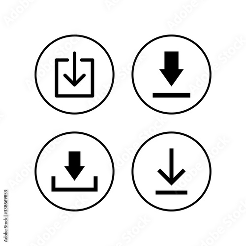 Free Download Download icons set. Downloading vector icon - GFXLoad
