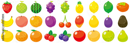 フルーツアイコンセット-Fruit vector icon