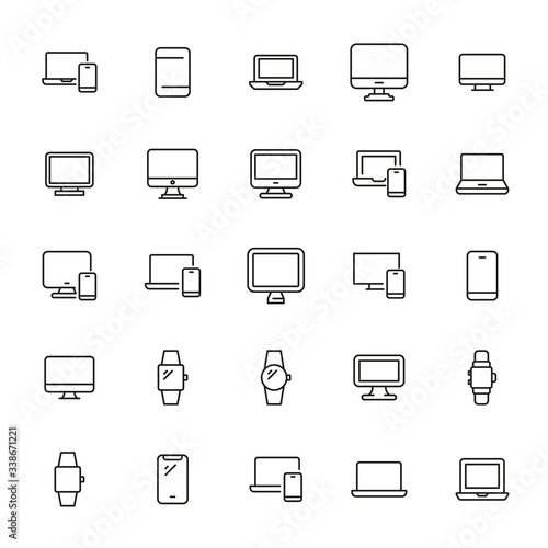 Big set of Gadget line icons.