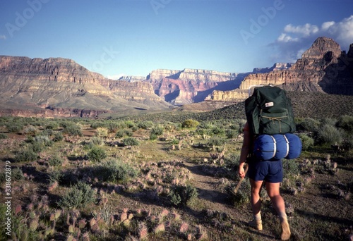 Quadro em tela Backpacker, Grand Canyon National Park, Arizona