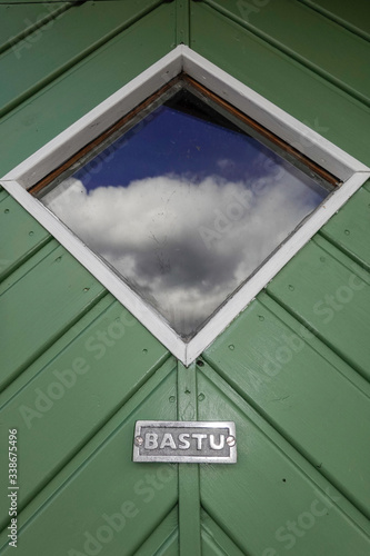 Stockholm, Sweden  A door leading to a bastu or sauna photo