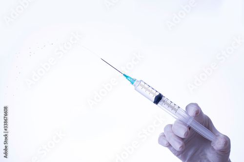 .hand operating syringe with jet