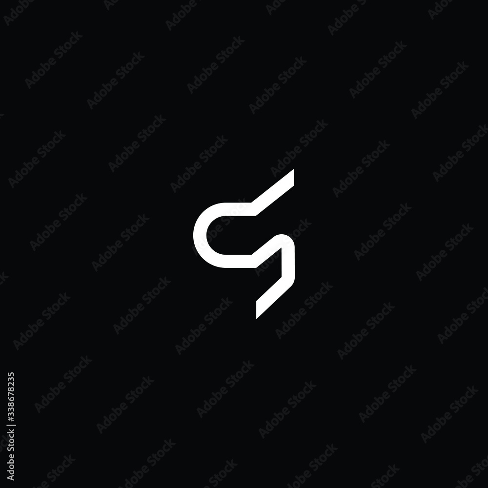 Minimal elegant monogram art logo. Outstanding professional trendy awesome artistic CS SC initial based Alphabet icon logo. Premium Business logo White color on black background Minimal elegant monogram art logo. Outstanding professional trendy awesome artistic CS SC initial based Alphabet icon logo. Premium Business logo White color on black background