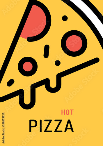 Pizza Slice Food Background Poster