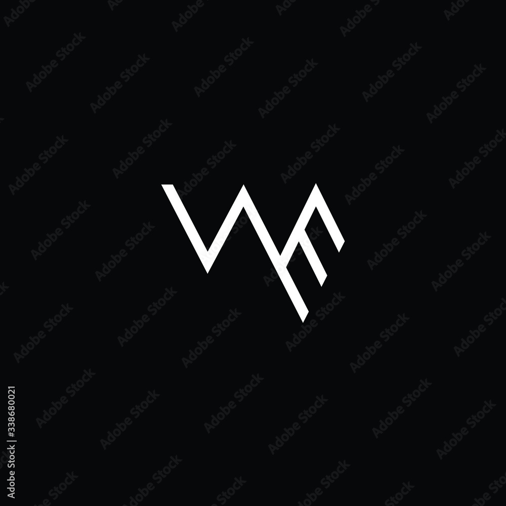 Minimal elegant monogram art logo. Outstanding professional trendy awesome artistic WE EW initial based Alphabet icon logo. Premium Business logo White color on black background