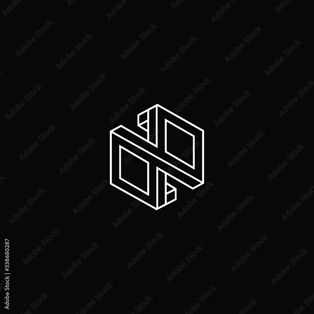 Minimal elegant monogram art logo. Outstanding professional trendy awesome artistic 3D DP PD initial based Alphabet icon logo. Premium Business logo White color on black background Minimal elegant monogram art logo. Outstanding professional trendy awesome artistic 3D DP PD initial based Alphabet icon logo. Premium Business logo White color on black background