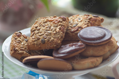 Delicious cookies on the table