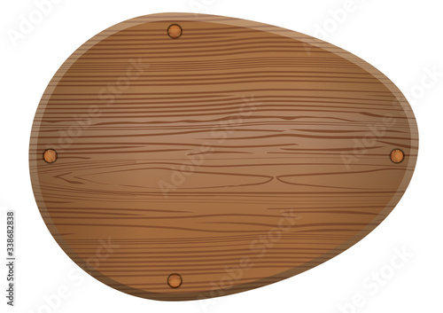 木目のある木の板のイラストボード　ブラウン｜タイトルバック・キャッチコピーバナー用背景素材｜Wooden board
