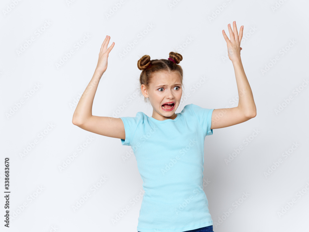 happy boy with hands up happy boy with hands up