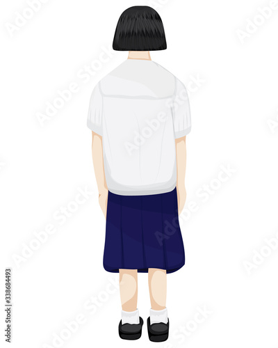 back of student girl vector design,back