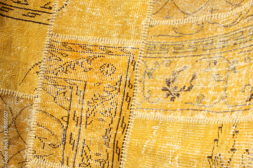 Photography Decorative, patterned Turkish rugs. Anatolia, Kilim.