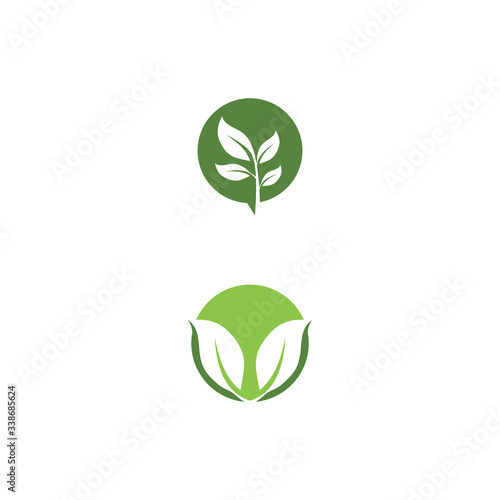 Green garden green leaf Logo Template