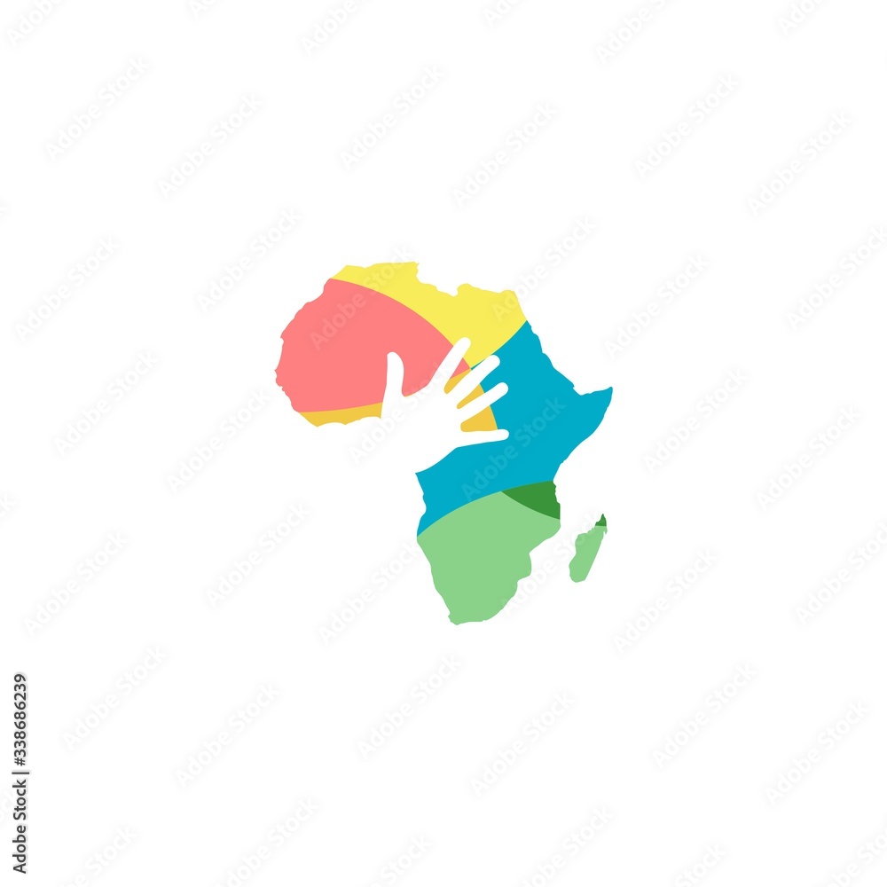 Fototapeta premium Africa map icon isolated on white background
