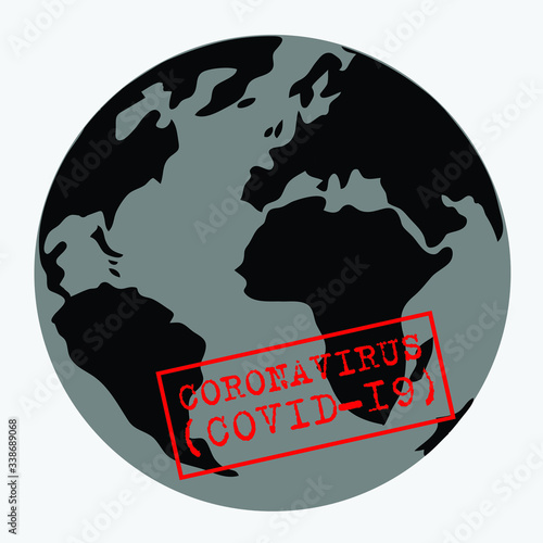 virus, coronavirus (COVID-19) acute infection, pandemic, planet infected, danger, attention and disease prevention, banner, advertisement, fight against illness