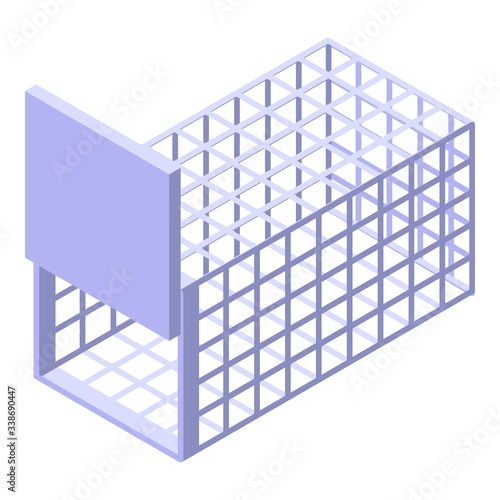 Trap cage icon. Isometric of trap cage vector icon for web design isolated on white background