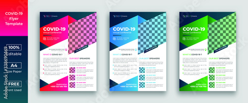 Covid 19 coronavirus virtual conference flyer