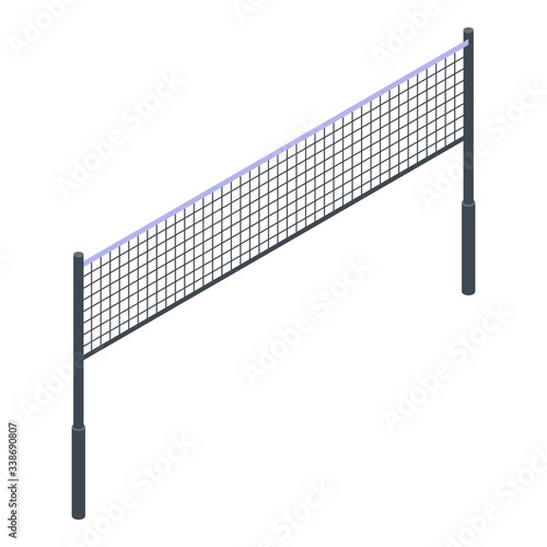 Volleyball net icon. Isometric of volleyball net vector icon for web design isolated on white background
