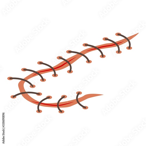 Suture icon. Isometric of suture vector icon for web design isolated on white background