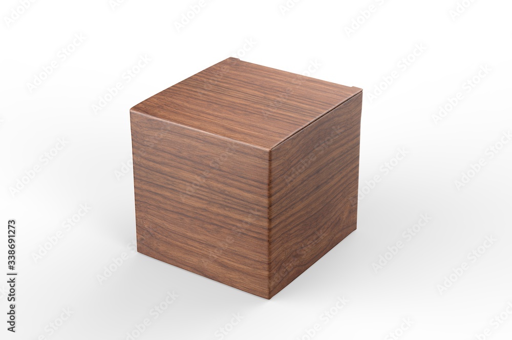 Blank white cube product packaging paper cardboard box. 3d render illustration. Blank white cube product packaging paper cardboard box. 3d render illustration.